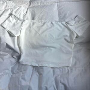 Off-Shoulder White Crop Top